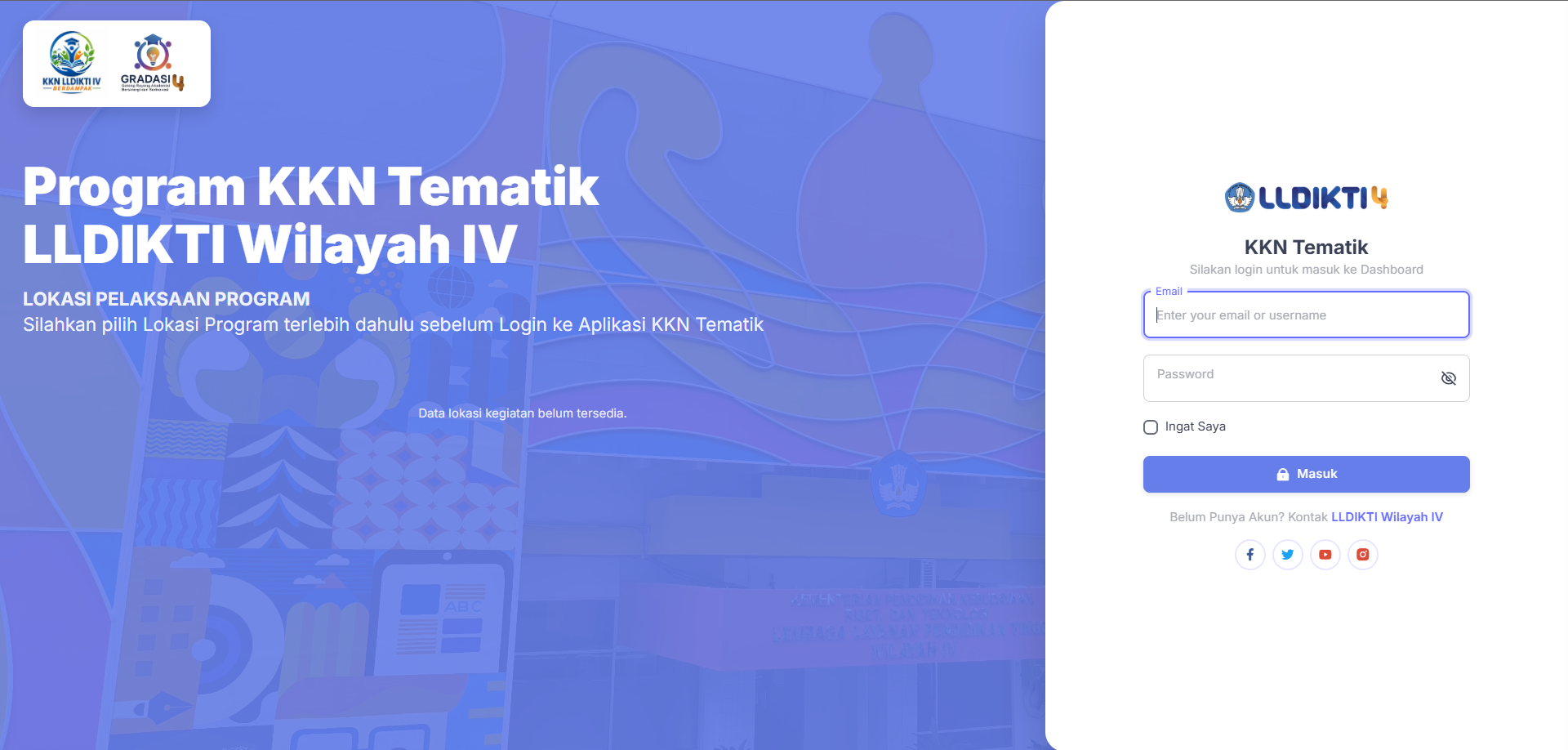 Sistem KKN Tematik LLDIKTI Wilayah IV